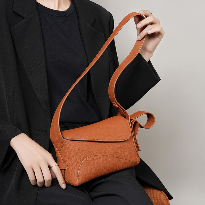 Genuine leather large capacity underarm bag versatile shoulder crossbody tote bag women's bag
