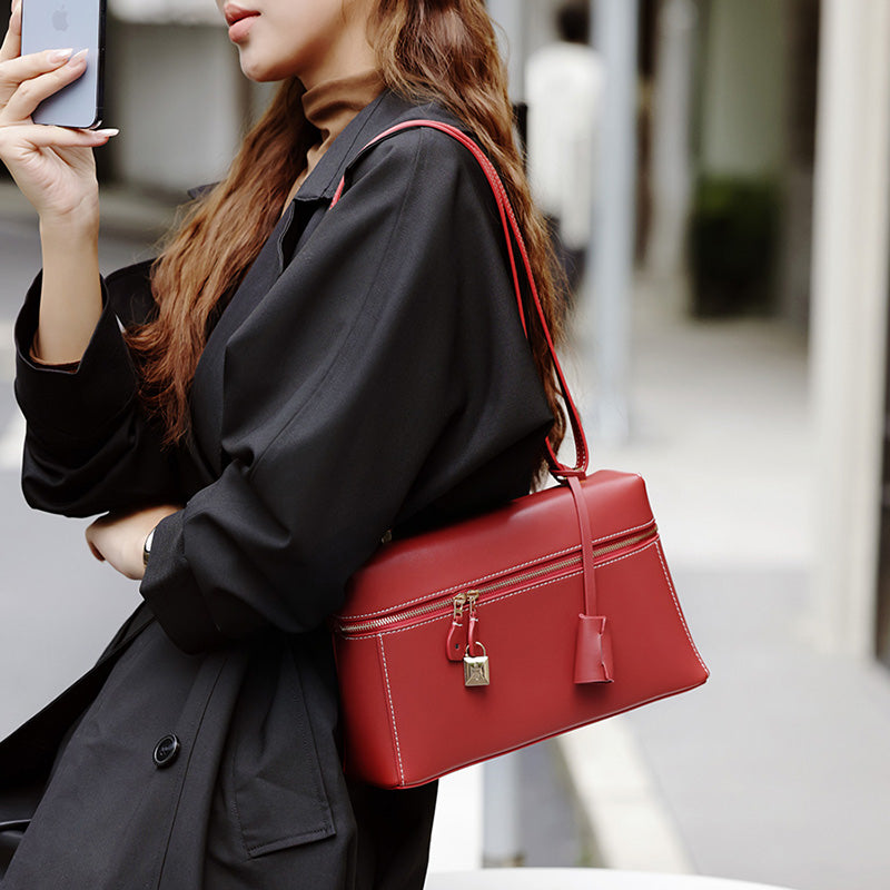 Cowhide handbag commuter fashion genuine leather shoulder crossbody bag elegant temperament women's bag