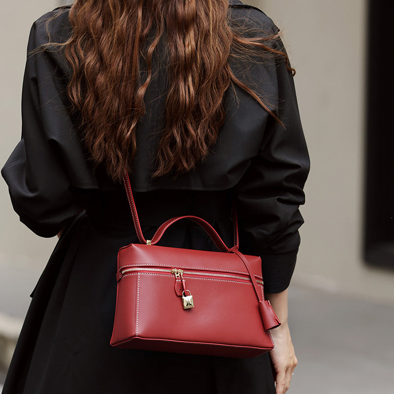 Cowhide handbag commuter fashion genuine leather shoulder crossbody bag elegant temperament women's bag