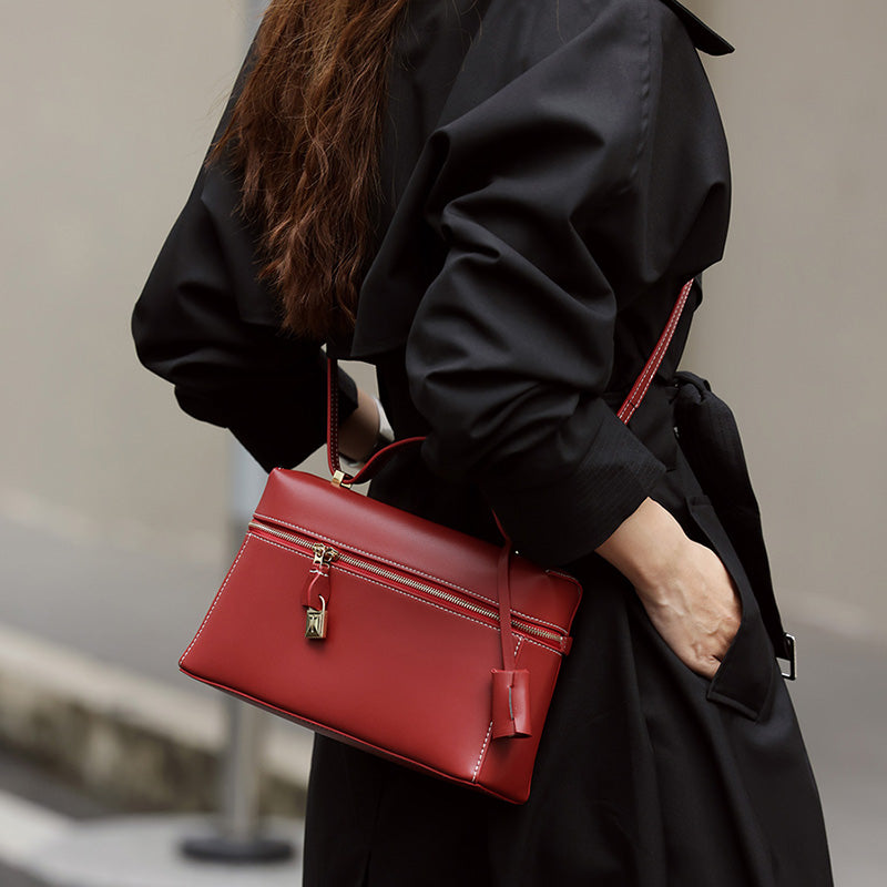 Cowhide handbag commuter fashion genuine leather shoulder crossbody bag elegant temperament women's bag