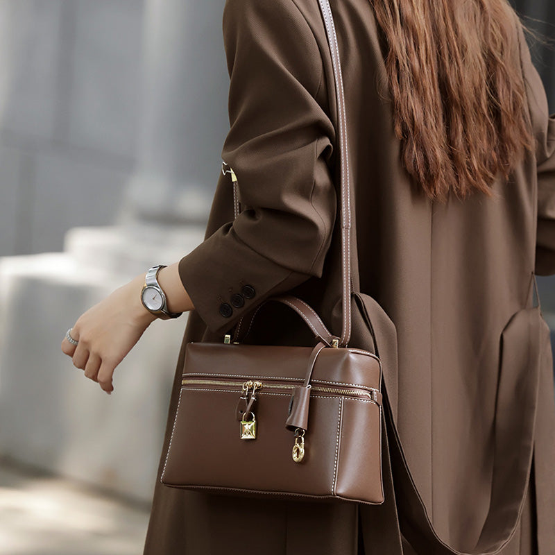 Cowhide handbag commuter fashion genuine leather shoulder crossbody bag elegant temperament women's bag