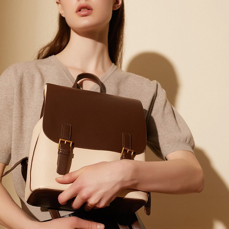 Simple European and American retro backpack