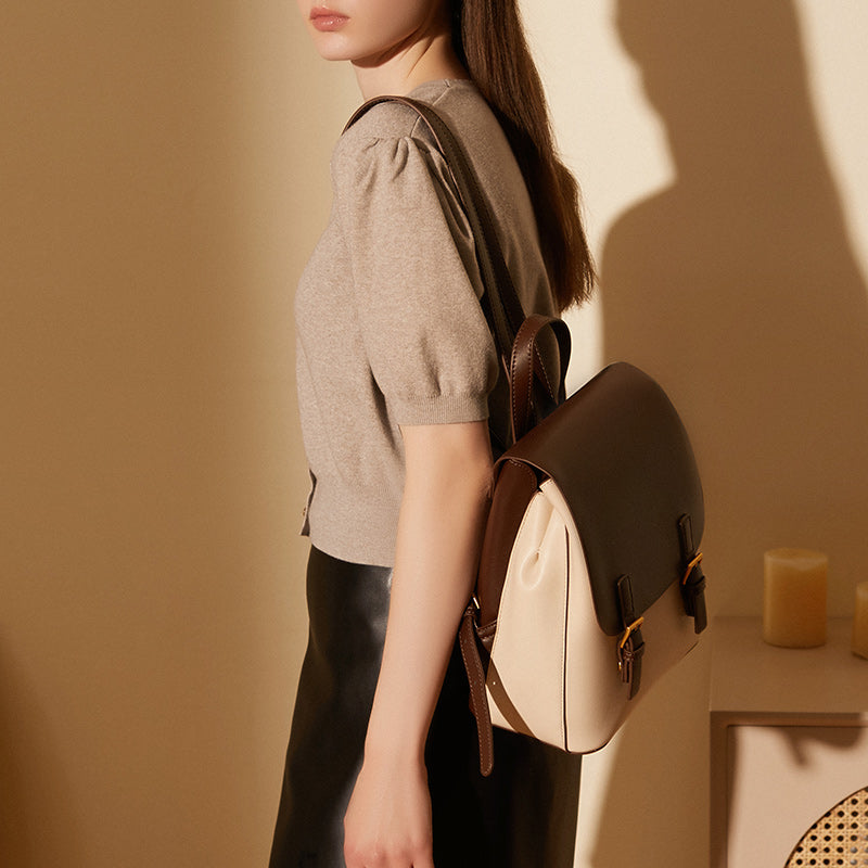 Simple European and American retro backpack
