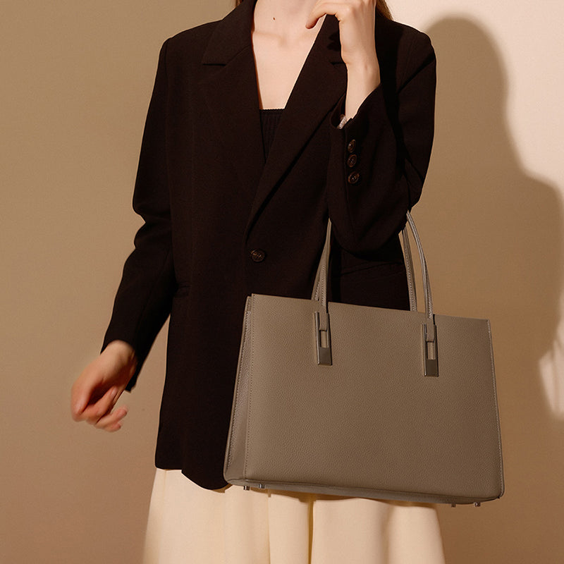 Genuine leather women's bag commuter shoulder tote bag large capacity first layer cowhide handbag