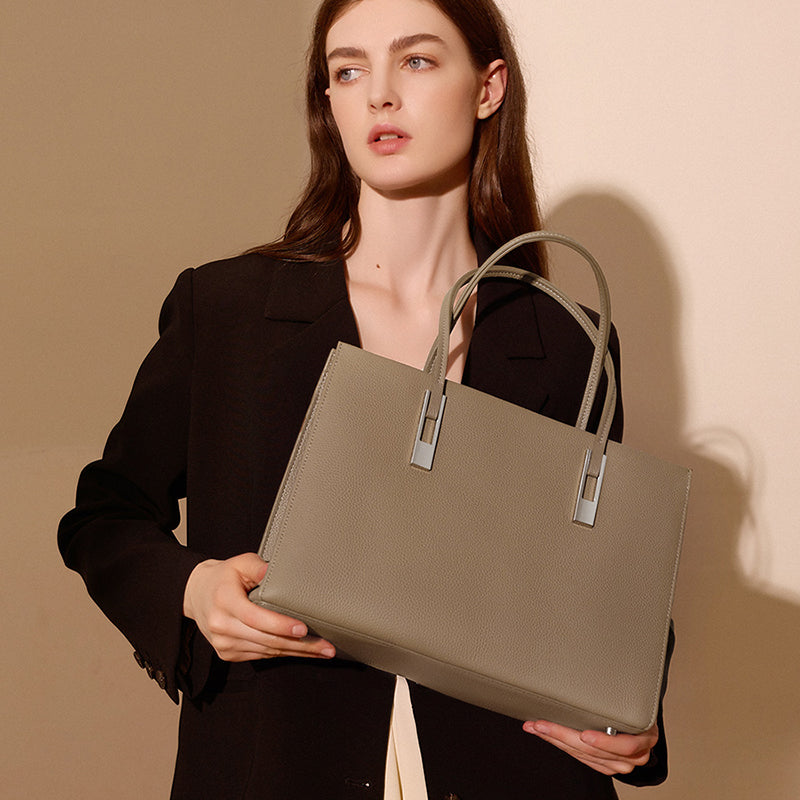 Genuine leather women's bag commuter shoulder tote bag large capacity first layer cowhide handbag
