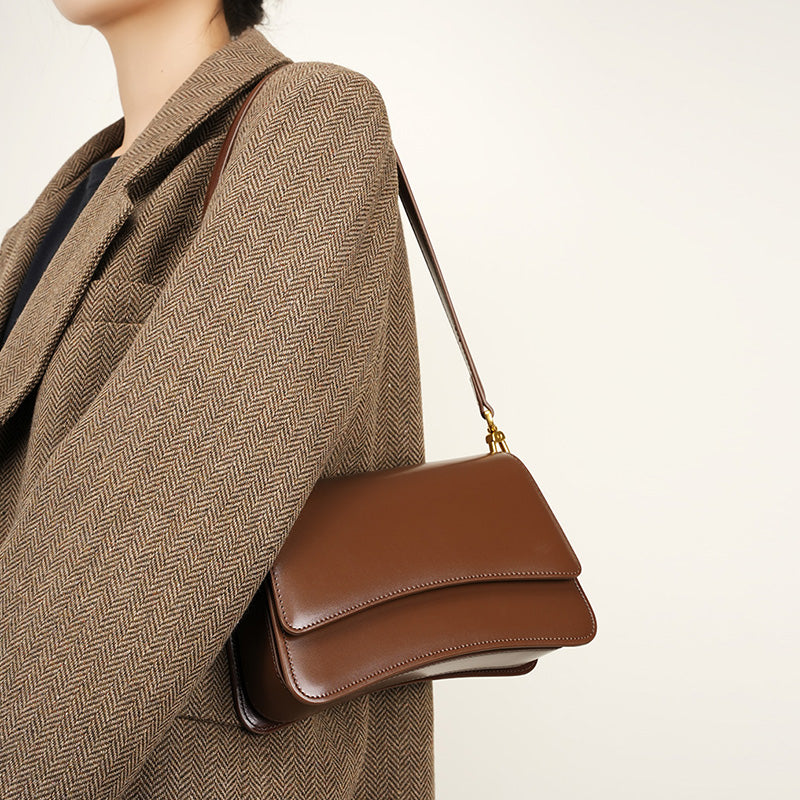 Vintage Underarm Crossbody Saddle Bag