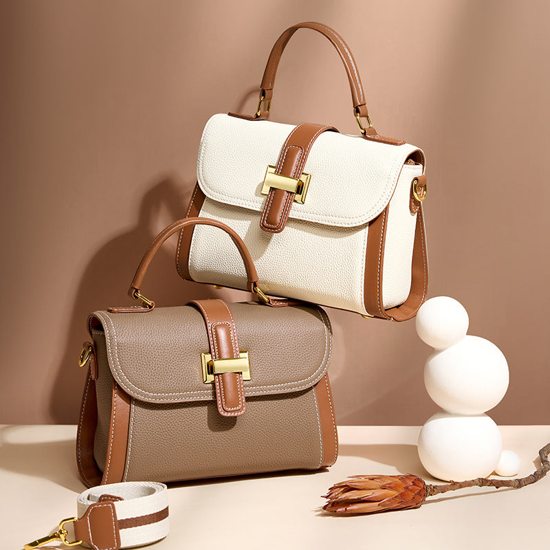 Top-grain cowhide high-quality texture fashion handbag light luxury shoulder messenger bag