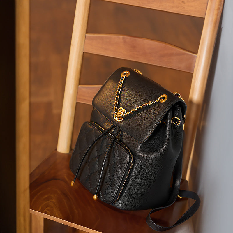 Chanel style chain backpack