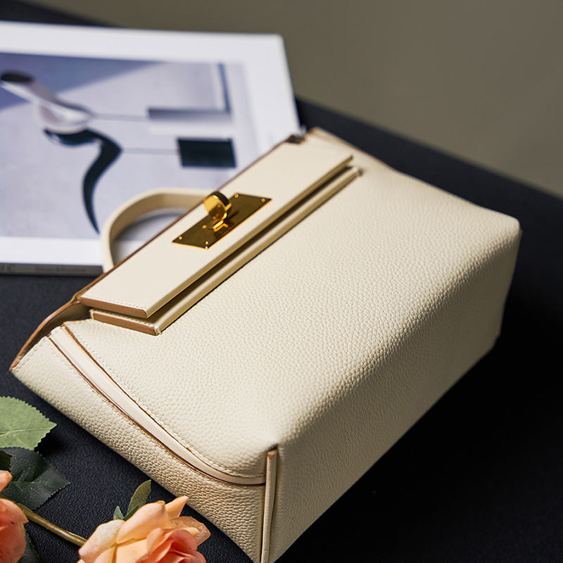 Genuine leather Kelly bag mini top layer cowhide backpack handbag shoulder crossbody backpack