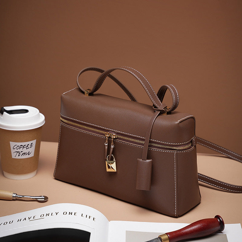 Cowhide handbag commuter fashion genuine leather shoulder crossbody bag elegant temperament women's bag