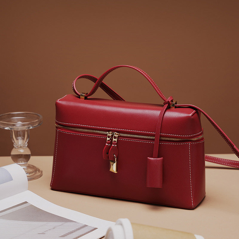 Cowhide handbag commuter fashion genuine leather shoulder crossbody bag elegant temperament women's bag