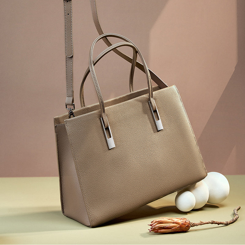 Genuine leather women's bag commuter shoulder tote bag large capacity first layer cowhide handbag