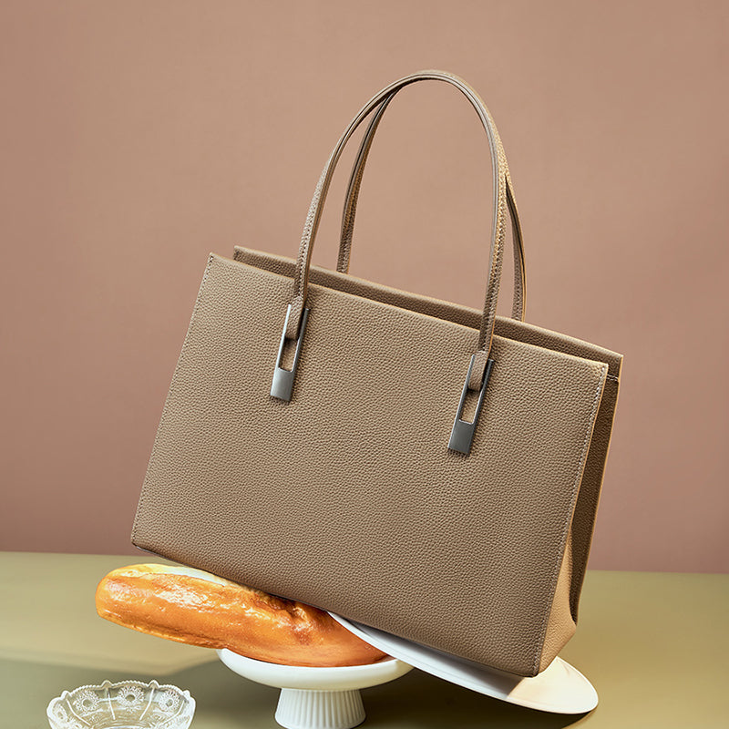 Genuine leather women's bag commuter shoulder tote bag large capacity first layer cowhide handbag