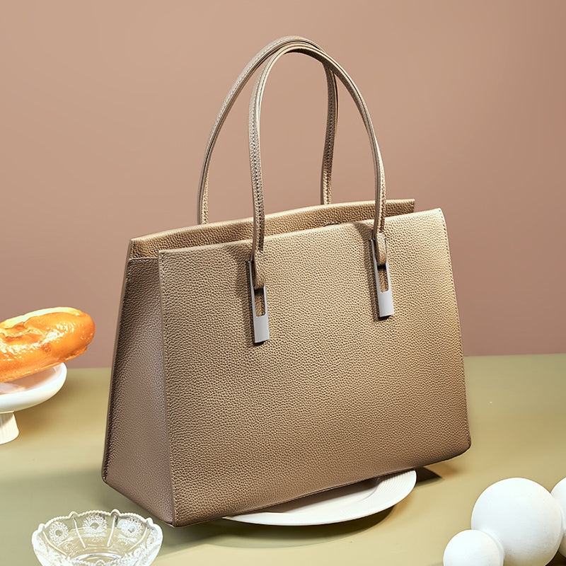 Genuine leather women's bag commuter shoulder tote bag large capacity first layer cowhide handbag