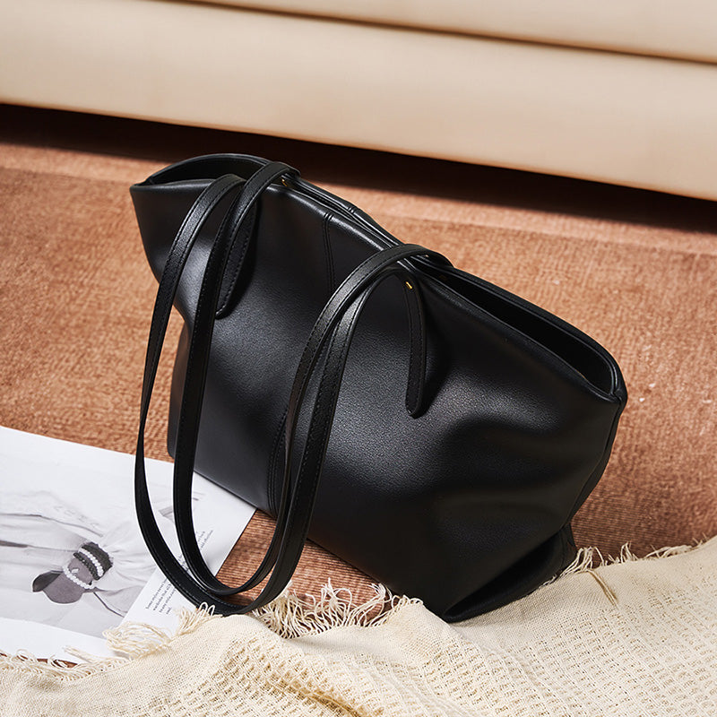 Genuine leather women's bag fashion tote bag casual shoulder bag cowhide ladies handbag large capacity