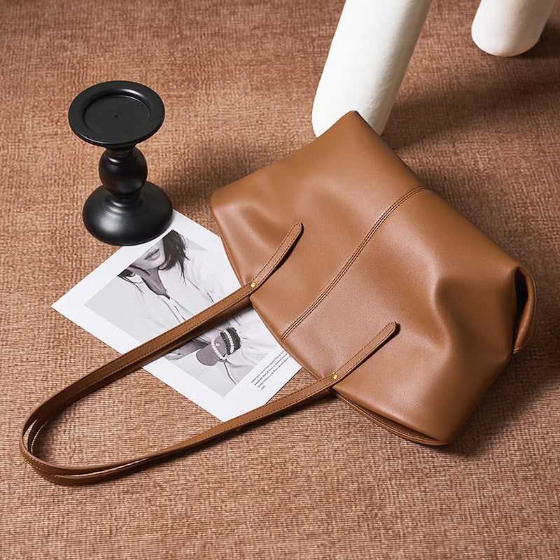 Genuine leather women's bag fashion tote bag casual shoulder bag cowhide ladies handbag large capacity