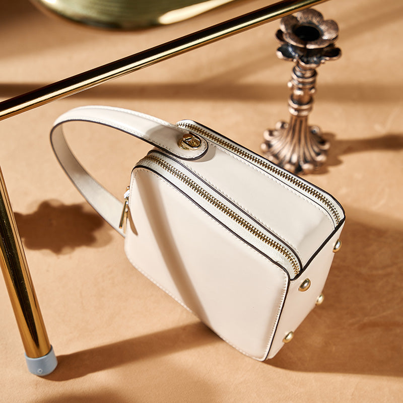 Genuine leather women's fashion box bag light luxury crossbody bag handbag shoulder bag
