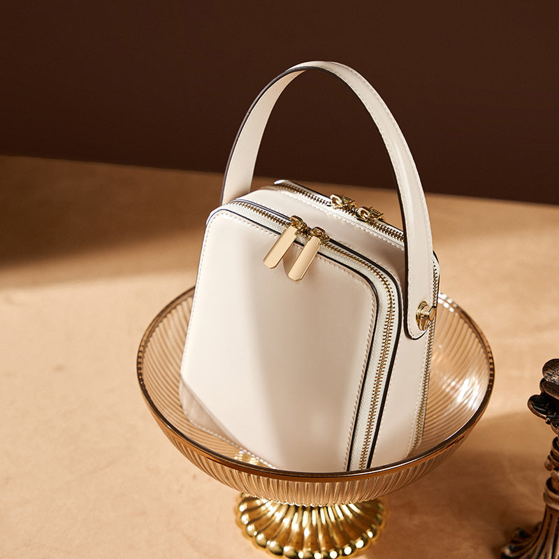 Genuine leather women's fashion box bag light luxury crossbody bag handbag shoulder bag
