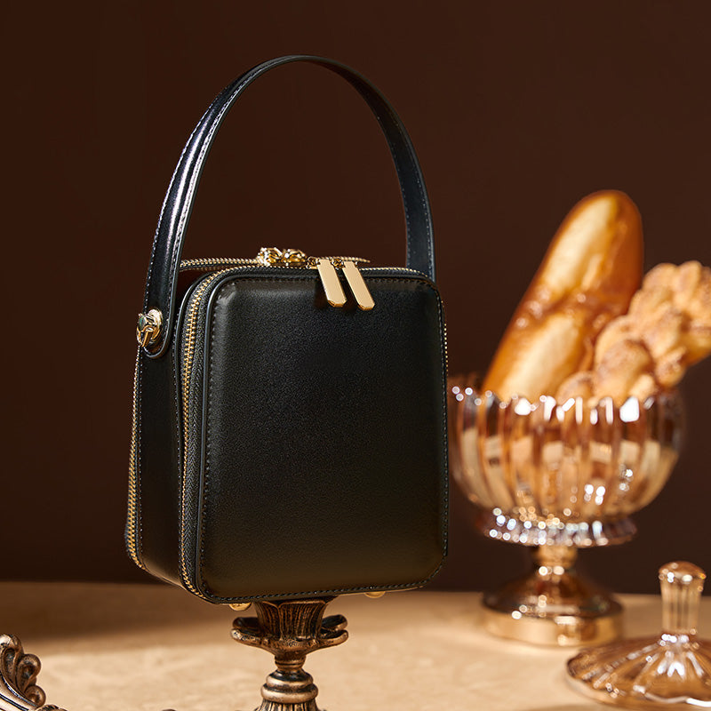 Genuine leather women's fashion box bag light luxury crossbody bag handbag shoulder bag
