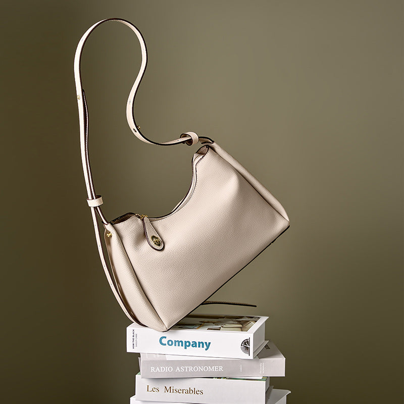 High-grade genuine leather shoulder crossbody fashionable underarm bag for women