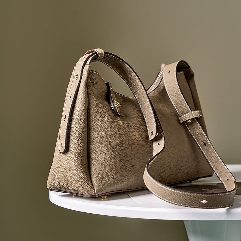 High-grade genuine leather shoulder crossbody fashionable underarm bag for women