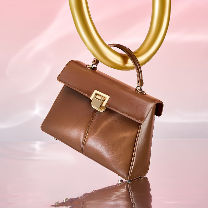 Genuine leather horseshoe buckle Kelly bag high-quality texture handbag shoulder crossbody bag