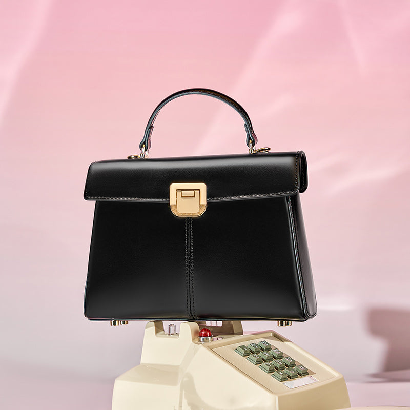 Genuine leather horseshoe buckle Kelly bag high-quality texture handbag shoulder crossbody bag