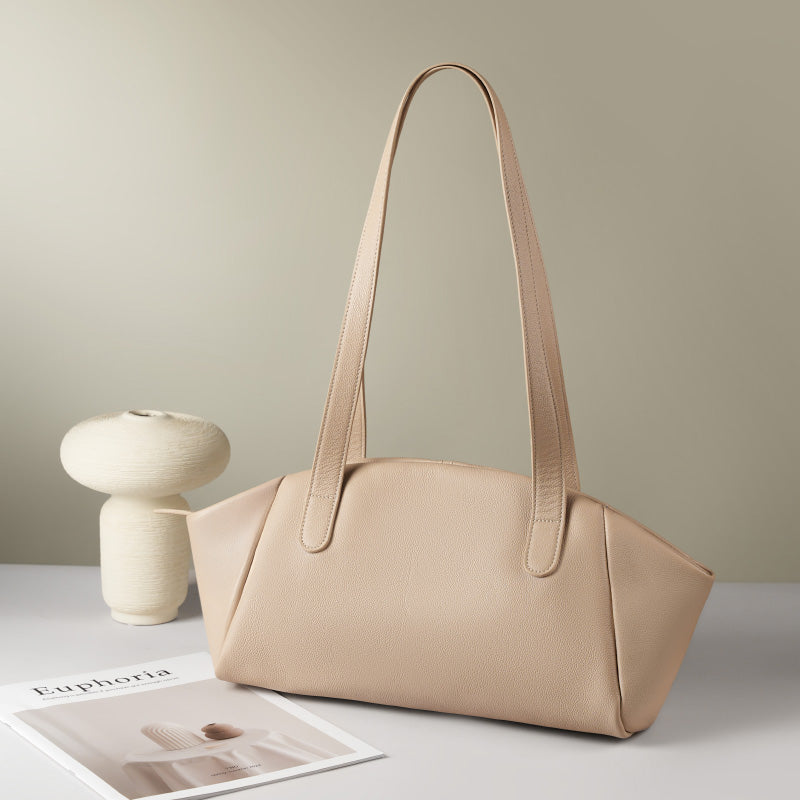 Genuine leather tote bag fashionable underarm bag