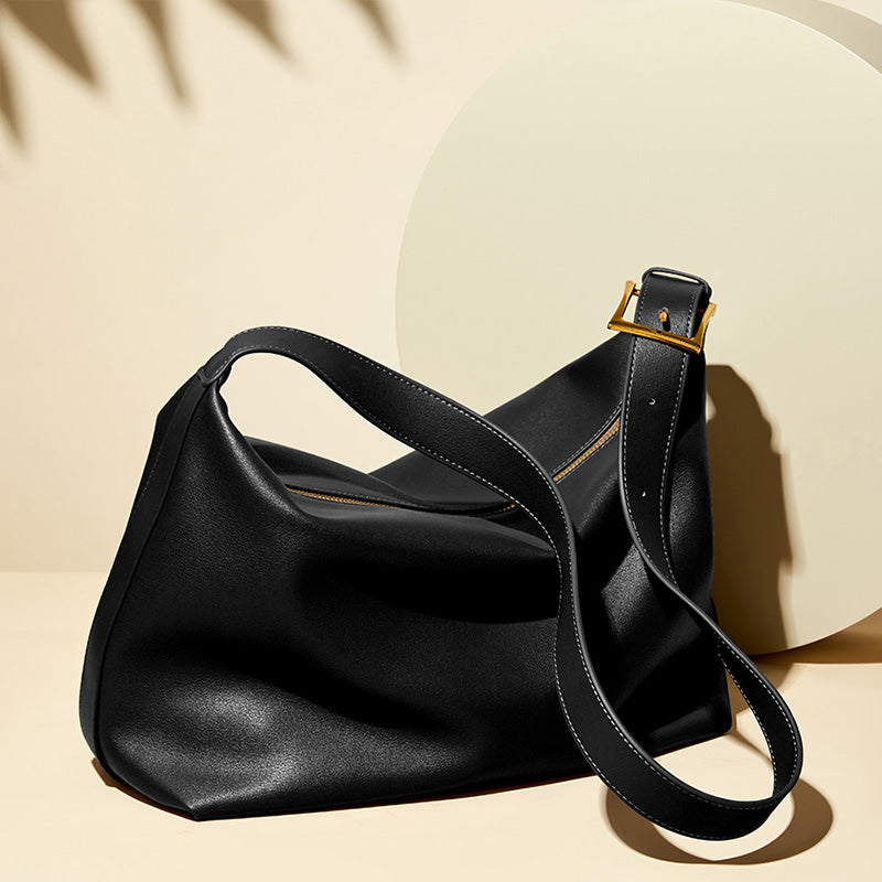 Genuine leather underarm large tote bag cowhide women's bag commuting shoulder messenger bag