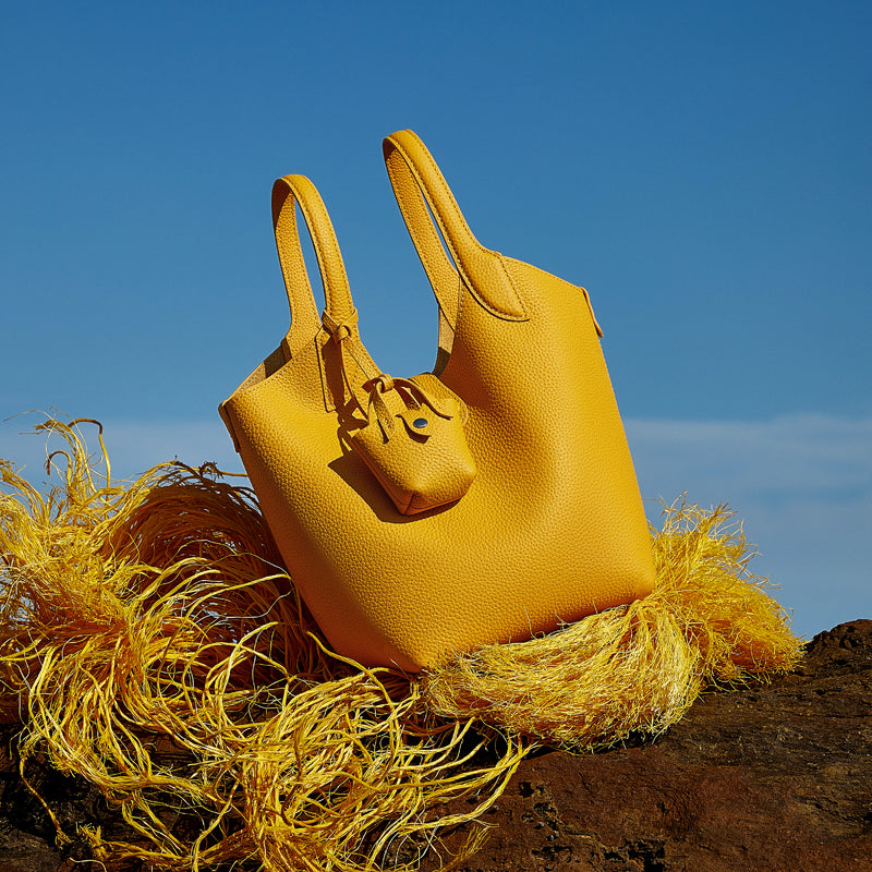 Light luxury niche design bucket bag genuine leather high-end versatile shoulder crossbody bag