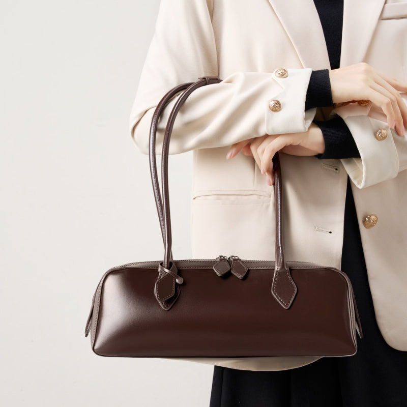 Korean style niche design single shoulder baguette bag
