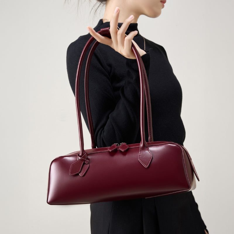 Korean style niche design single shoulder baguette bag