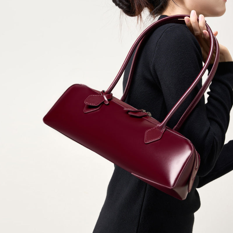 Korean style niche design single shoulder baguette bag