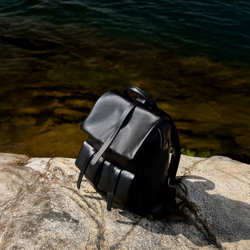 Genuine leather backpack fashion travel backpack