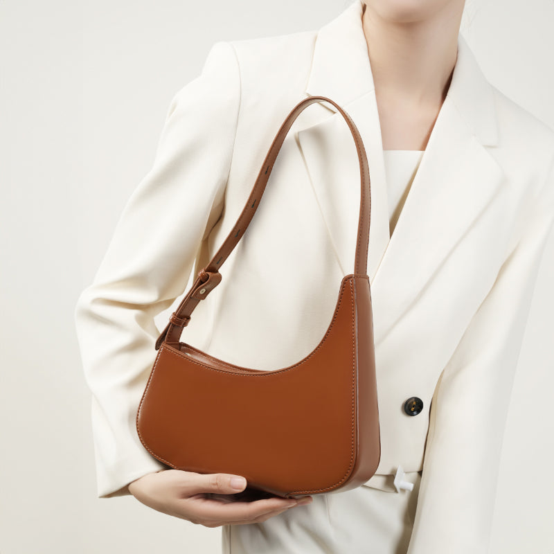 Minimalist half-moon bag shoulder underarm bag handbag