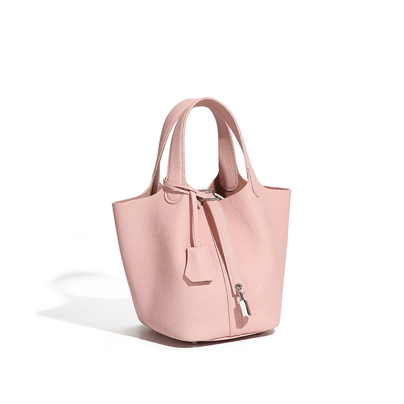 Bucket bag genuine leather handbag