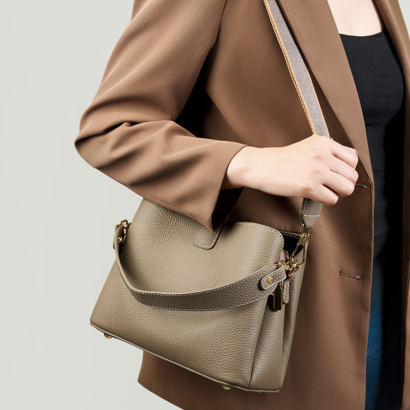 Bucket bag shoulder bag messenger bag handbag