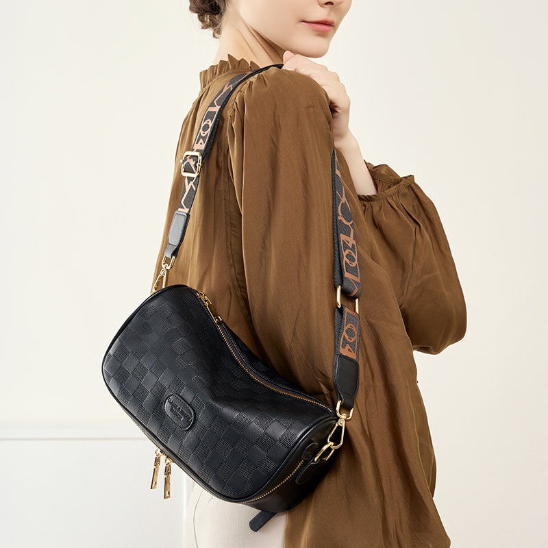 Genuine leather vintage messenger bag pillow bag versatile underarm bag high-end shoulder bag