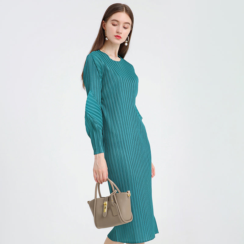 Genuine leather fashion bucket bag versatile textured handbag crossbody bag