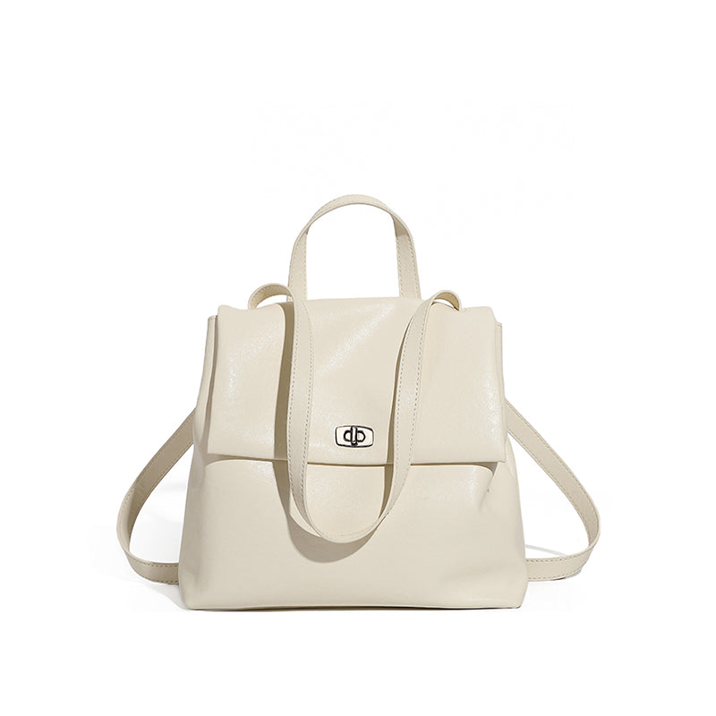 Genuine leather backpack, high-end, large-capacity, fashionable and versatile backpack, college style texture backpack