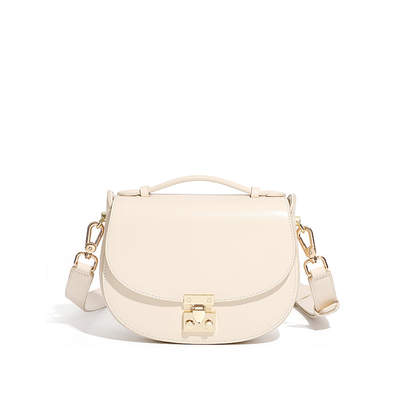 Genuine leather handbag saddle bag simple fashion messenger bag all-match high-end women's bag