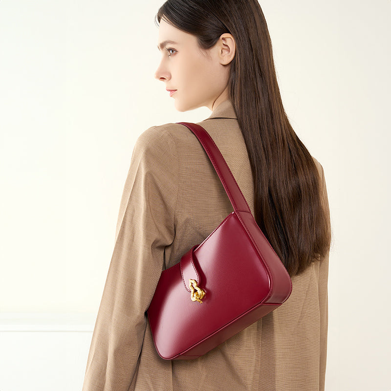 Genuine leather niche high-quality texture underarm bag daily versatile shoulder bag
