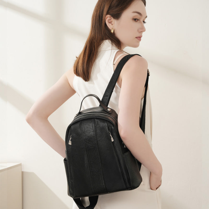 Top layer cowhide backpack soft leather backpack