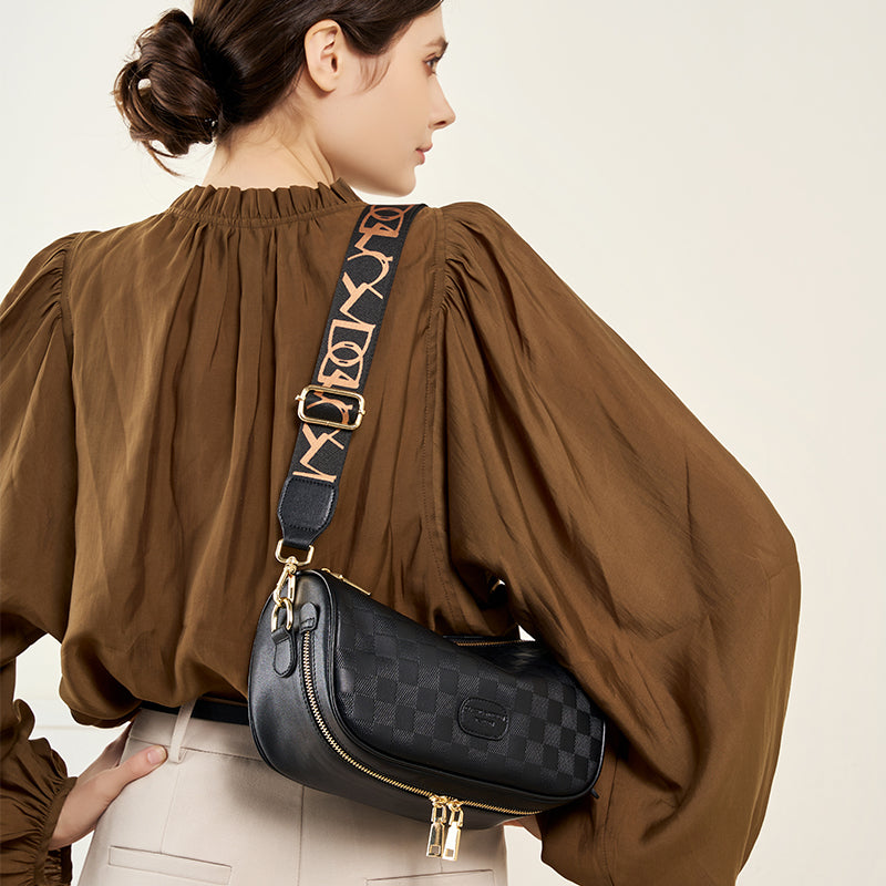 Genuine leather vintage messenger bag pillow bag versatile underarm bag high-end shoulder bag