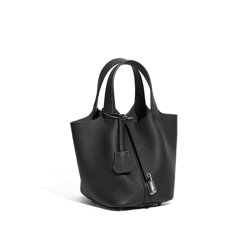 Bucket bag genuine leather handbag