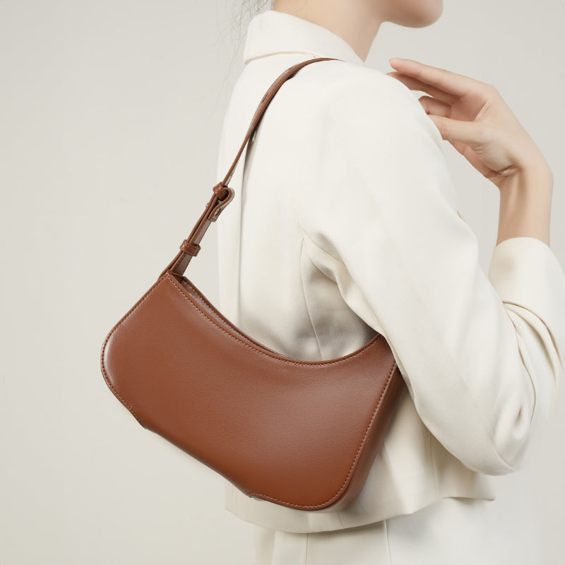 Minimalist half-moon bag shoulder underarm bag handbag