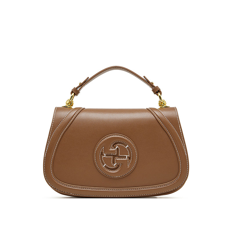 Genuine leather saddle bag high-grade retro women's bag single shoulder messenger bag versatile underarm bag