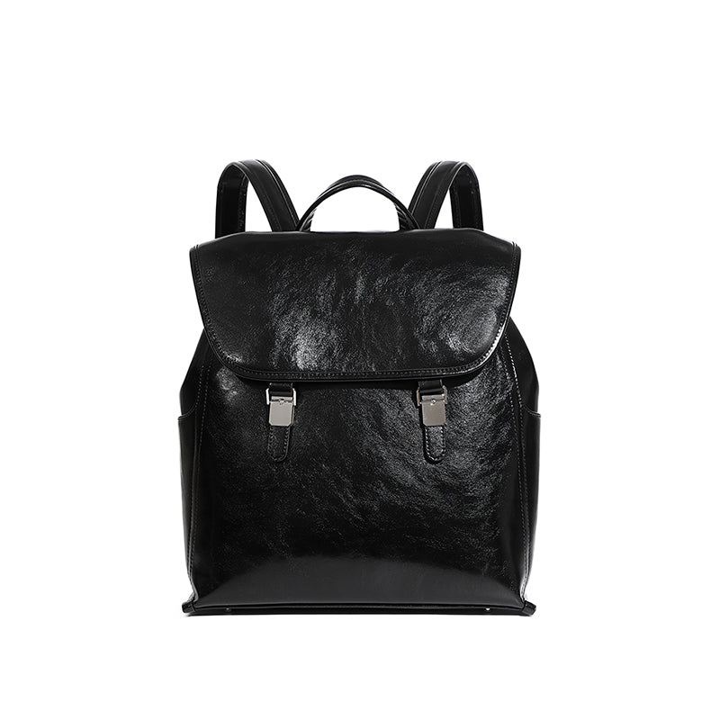 Genuine leather neutral casual handbag fashionable and simple large-capacity business travel computer backpack cowhide women's bag