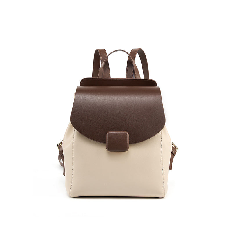 Genuine leather backpack small travel backpack