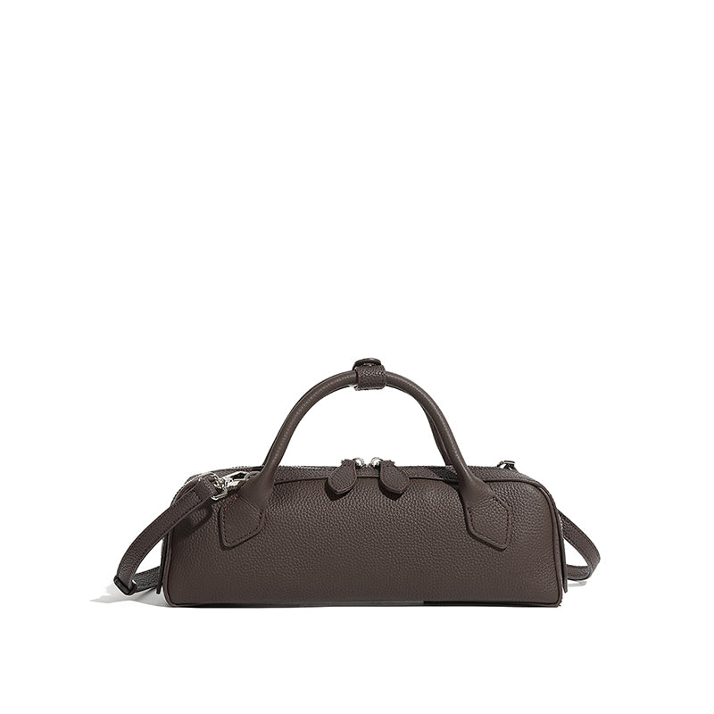 First layer of genuine leather handbag underarm bag large capacity sausage bag commuting shoulder long baguette bag
